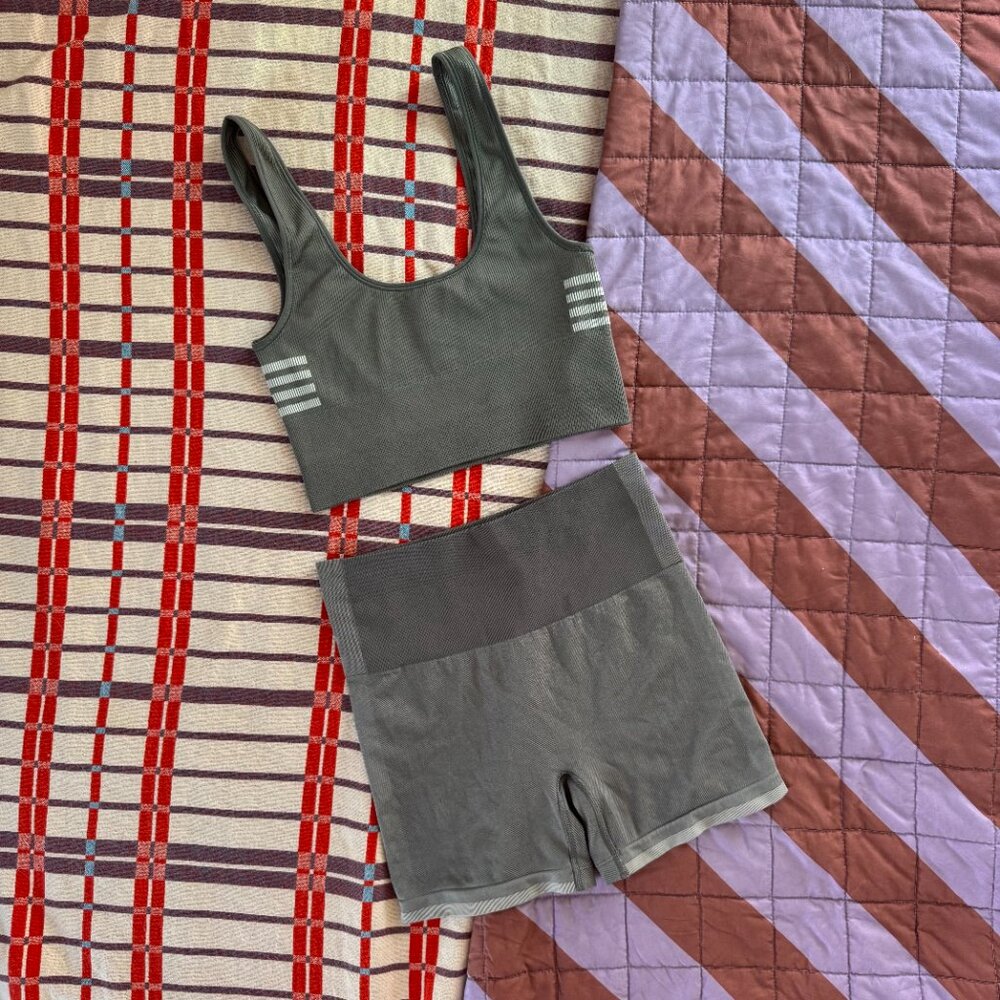 Outdoor Voices Seamless Smooth Bra + Bike Shorts - sizes XS/S